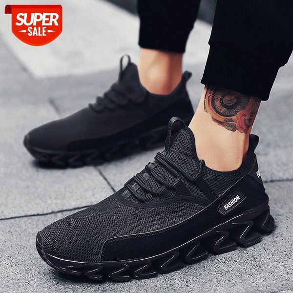 autumn sports men's shoes running student breathable fly woven casual #ky7k