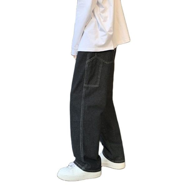 men's jeans 2021 autumn winter trendy loose straight wide leg dad casual streetwear black blue pure color couples movement
men's jeans 2021 autumn winter trendy loose straight wide leg dad casual streetwear black blue pure color couples movement