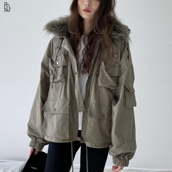 women's down & parkas winter coat long sleeve hooded women thick white duck army green jacket casaco feminino, Black
women's down & parkas winter coat long sleeve hooded women thick white duck army green jacket casaco feminino, Black