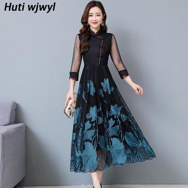 casual dresses plus size women maxi vestidos 2021 spring summer elegant bodycon party dress chinese style print floral vintage, Black;gray
casual dresses plus size women maxi vestidos 2021 spring summer elegant bodycon party dress chinese style print floral vintage, Black;gray