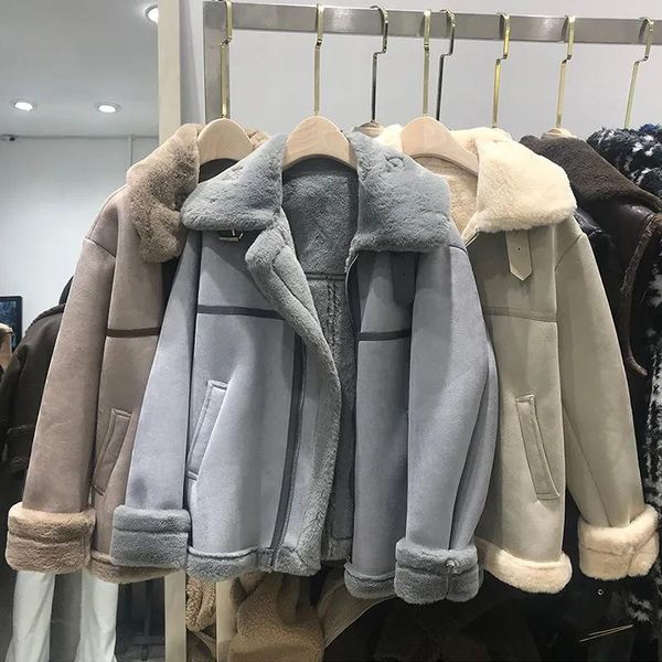 women's fur & faux suede leather jacket women 2021 autumn winter warm coat woman outwear long sleeve m-5xl, Black
women's fur & faux suede leather jacket women 2021 autumn winter warm coat woman outwear long sleeve m-5xl, Black