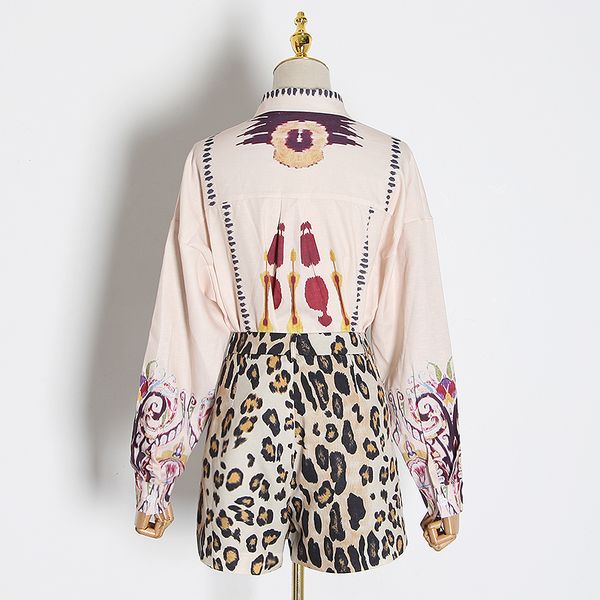 vintage printed leopard sets for women lapel long sleeve shirt a line mini skirt casual two piece set female 2021, White
vintage printed leopard sets for women lapel long sleeve shirt a line mini skirt casual two piece set female 2021, White