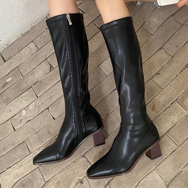 boots brown knee high women thick heel casual winter long shoes ladies square toe zip fashion cool knight bootties femme, Black
boots brown knee high women thick heel casual winter long shoes ladies square toe zip fashion cool knight bootties femme, Black