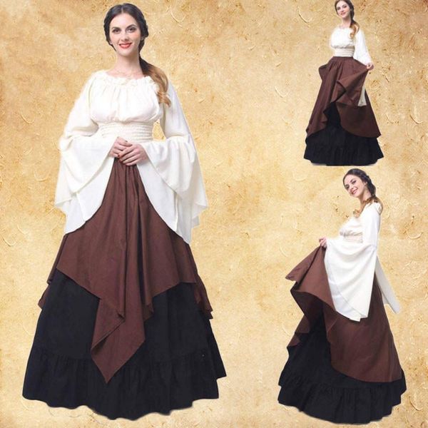 casual dresses woman's renaissance medieval long for halloween cosplay ball gowns costumes sleeve waist retro dress, Black;gray
casual dresses woman's renaissance medieval long for halloween cosplay ball gowns costumes sleeve waist retro dress, Black;gray