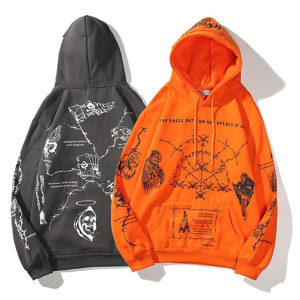 men's hoodies & sweatshirts hip hop men full body doodle devil hooded long sleeve pullover loose hoodie coat streetwear harajuku sweats, Black
men's hoodies & sweatshirts hip hop men full body doodle devil hooded long sleeve pullover loose hoodie coat streetwear harajuku sweats, Black