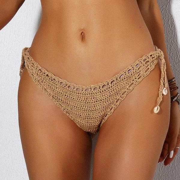 women sport bikini thong summer handmade crochet swimwear bikini bottom hollow-out low waist bathing suit
women sport bikini thong summer handmade crochet swimwear bikini bottom hollow-out low waist bathing suit