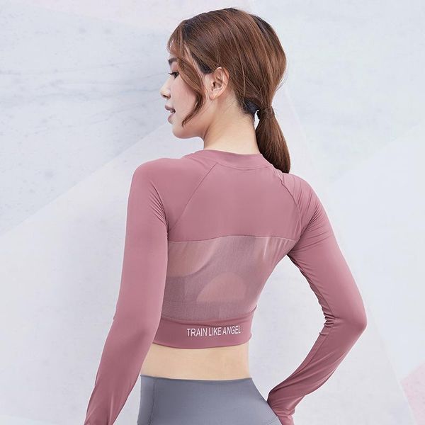 yoga outfits willarde women mesh shirts o-neck running excise tees long sleeve fitness crop, White;red
yoga outfits willarde women mesh shirts o-neck running excise tees long sleeve fitness crop, White;red