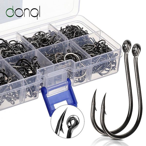 fishing hooks donql 500pcs/ set barbed circle high carbon steel fishhook carp hook sea accessories tackle
fishing hooks donql 500pcs/ set barbed circle high carbon steel fishhook carp hook sea accessories tackle