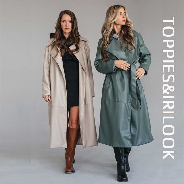 ies oversized leather trench coat for women womens clothes long soft faux jacket 210927, Black
ies oversized leather trench coat for women womens clothes long soft faux jacket 210927, Black