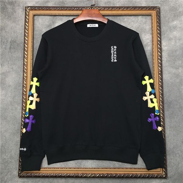 2020 autumn winter tide brand new three dimensional embroidery pu leather color overlapping cross sweater, Black
2020 autumn winter tide brand new three dimensional embroidery pu leather color overlapping cross sweater, Black