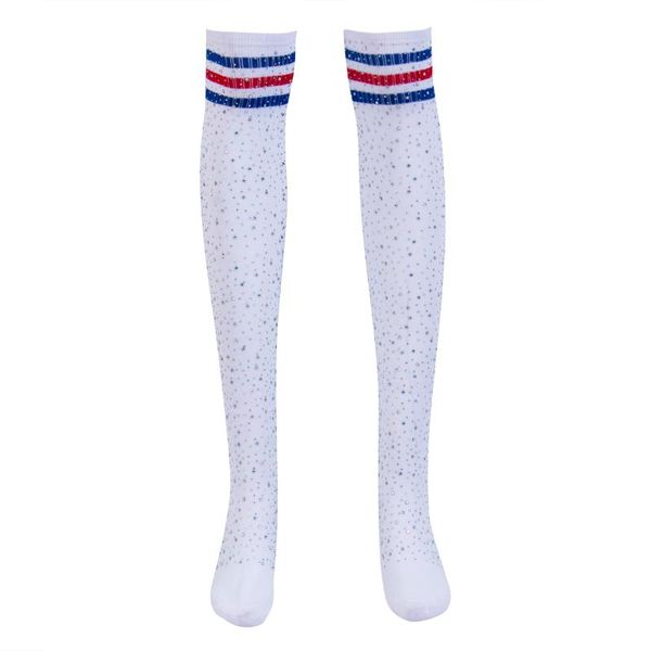 sports socks women sequins cotton knit warm stockings glitter over knee striped outdoor, Black
sports socks women sequins cotton knit warm stockings glitter over knee striped outdoor, Black