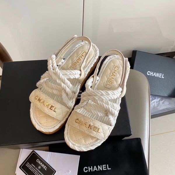 in early spring, new ladies' velcro sandals, luxury designer shoes, flat shoes, sandals, high-quality handmade hemp rope knitting sanda, Black
in early spring, new ladies' velcro sandals, luxury designer shoes, flat shoes, sandals, high-quality handmade hemp rope knitting sanda, Black