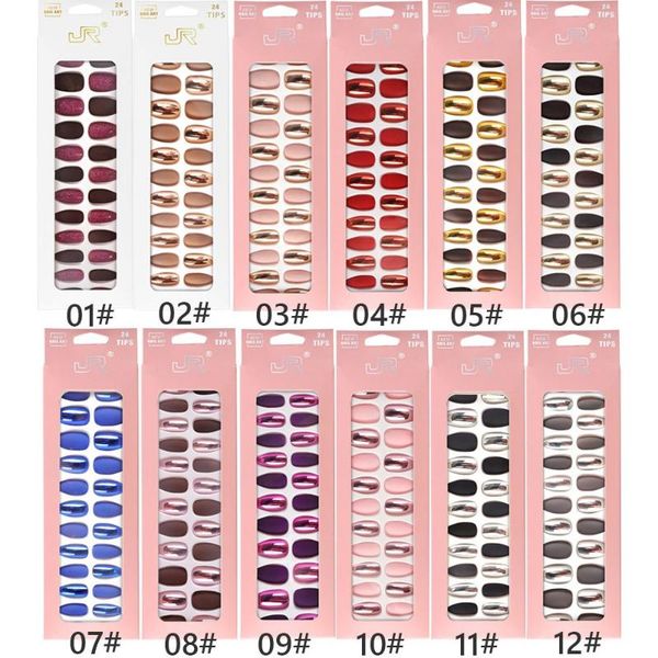 false nails 24pcs/box detachable fake with glue nail art tips press on tipsy matte full cover mirror, Red;gold
false nails 24pcs/box detachable fake with glue nail art tips press on tipsy matte full cover mirror, Red;gold
