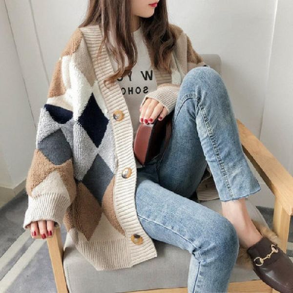 women's knits & tees 2021 autumn korean casual sweater cardigan loose lazy knit ladies, White
women's knits & tees 2021 autumn korean casual sweater cardigan loose lazy knit ladies, White