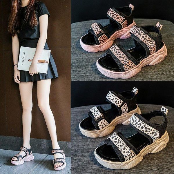 sandals thick bottom increased female 2021 summer leopard pattern super fire sports old x257, Black
sandals thick bottom increased female 2021 summer leopard pattern super fire sports old x257, Black