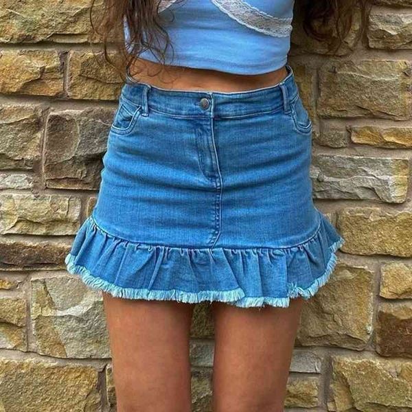 skirts women spring ruffle patchwork denim mini casual high waist slim a line female summer chic simple bodycon short d5x5, Black
skirts women spring ruffle patchwork denim mini casual high waist slim a line female summer chic simple bodycon short d5x5, Black