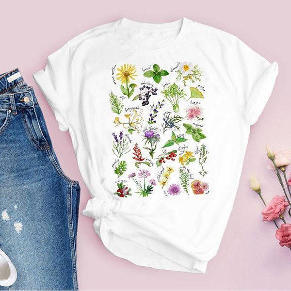 women graphic cartoon flower plant short sleeve 90s fashion printed lady tees clothing female t shirt womens t-shirt, White
women graphic cartoon flower plant short sleeve 90s fashion printed lady tees clothing female t shirt womens t-shirt, White