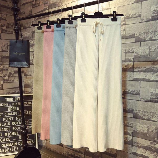 women's pants & capris autumn winter thick drape high-waist knitted wide-leg women loose straight-leg trousers straps fall-feeling casu, Black;white
women's pants & capris autumn winter thick drape high-waist knitted wide-leg women loose straight-leg trousers straps fall-feeling casu, Black;white