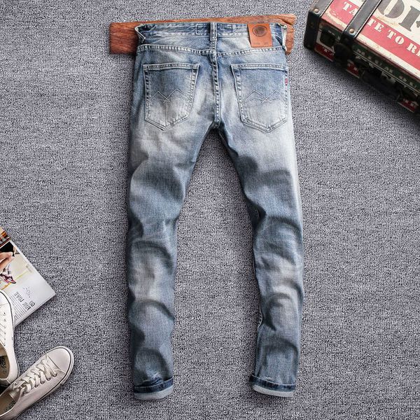blue fashion light italian classic style simple denim buttons pants balplein brand men slim biker jeans ad7v
blue fashion light italian classic style simple denim buttons pants balplein brand men slim biker jeans ad7v