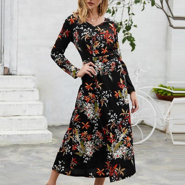 casual dresses floral printed elegant women dress 2021 fashion slim v-neck full sleeve long ladies party robe longue, Black;gray
casual dresses floral printed elegant women dress 2021 fashion slim v-neck full sleeve long ladies party robe longue, Black;gray