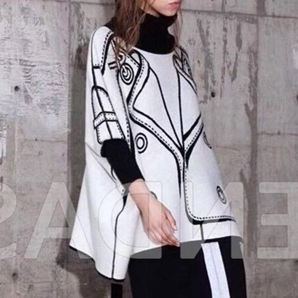 women's sweaters superaen turtleneck pullover pregnant medium length sweater women loose batshirt autumn winter knitwear cape coat, White;black
women's sweaters superaen turtleneck pullover pregnant medium length sweater women loose batshirt autumn winter knitwear cape coat, White;black
