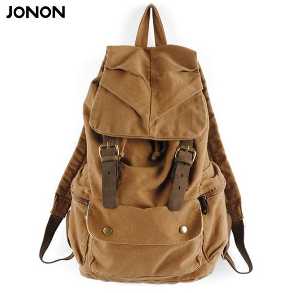 backpack jonon fashion vintage leather military canvas men's school bag drawstring women bagpack male rucksack
backpack jonon fashion vintage leather military canvas men's school bag drawstring women bagpack male rucksack