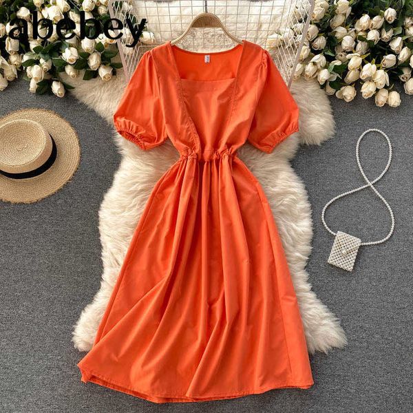 solid summer dress retro gothic french slim waist big swing party dress elegant puff sleeve women dress vestidos 210715, Black;gray
solid summer dress retro gothic french slim waist big swing party dress elegant puff sleeve women dress vestidos 210715, Black;gray