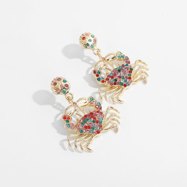 european creative national style inlaid diamond crab exquisite exaggerate trendy earrings, Silver
european creative national style inlaid diamond crab exquisite exaggerate trendy earrings, Silver