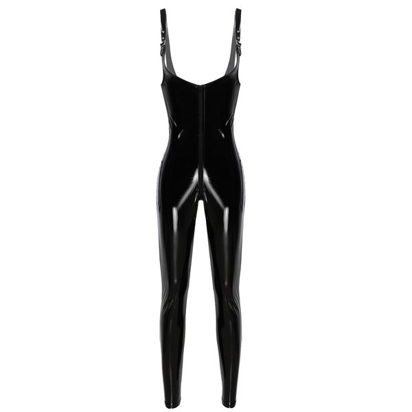 Women Shiny Metallic Black Patent Leather Bodysuit Adjustable Straps Sexy Catsuit Jumpsuit Female Rave Party Clubwear, Black;white
Women Shiny Metallic Black Patent Leather Bodysuit Adjustable Straps Sexy Catsuit Jumpsuit Female Rave Party Clubwear, Black;white
