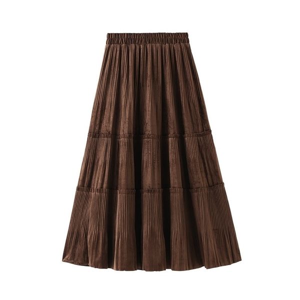 preppy style women skirts winter in golden velvet patchwork ruffles ruched elastic waist a linen drape long 211109, Black
preppy style women skirts winter in golden velvet patchwork ruffles ruched elastic waist a linen drape long 211109, Black