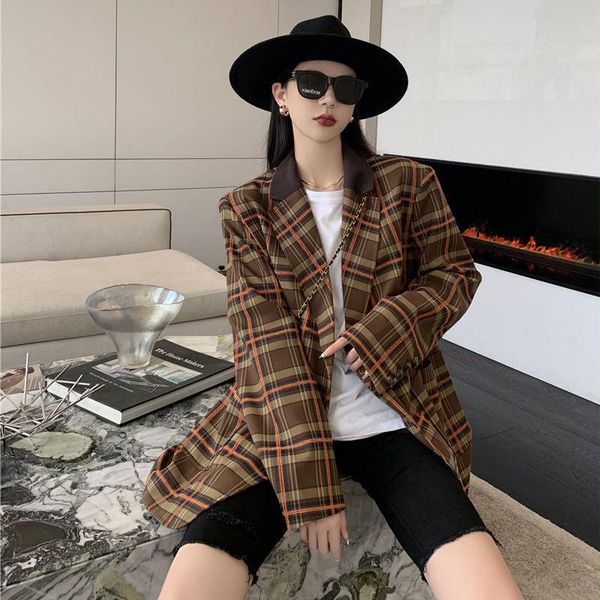 women's suits & blazers french style retro plaid suit coat women 's design sense spring and autumn 2021 casual all -matching loose, White;black
women's suits & blazers french style retro plaid suit coat women 's design sense spring and autumn 2021 casual all -matching loose, White;black