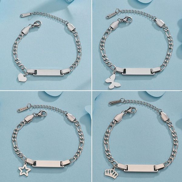 western style stainless steel chain bracelet butterfly heart star crown charm jewelry wholesale for woman, Black
western style stainless steel chain bracelet butterfly heart star crown charm jewelry wholesale for woman, Black