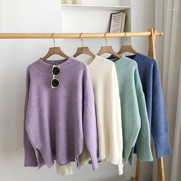 women's sweaters women oversize sweater 2021 autumn winter casual long sleeve korean pullover woman knitted top, White;black
women's sweaters women oversize sweater 2021 autumn winter casual long sleeve korean pullover woman knitted top, White;black