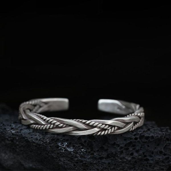 bangle classic fashion retro personality creative design twisted open for men's cuff casual sports gift bracelet, Black
bangle classic fashion retro personality creative design twisted open for men's cuff casual sports gift bracelet, Black