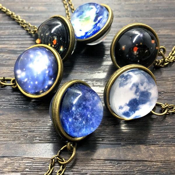 pendant necklaces solar system space universe necklace galaxy double sided glass planet moon phase hand craft jewelry, Silver
pendant necklaces solar system space universe necklace galaxy double sided glass planet moon phase hand craft jewelry, Silver