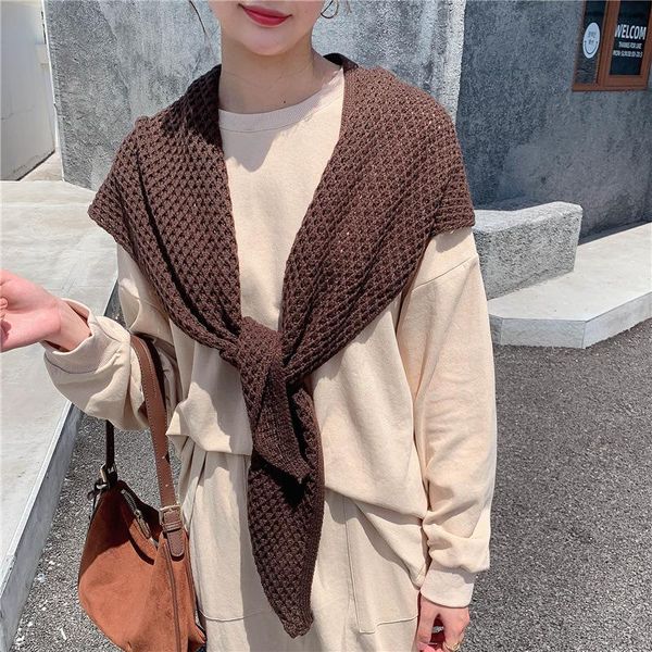scarves knitted hollow out triangular scarf shawl warm women spring and autumn wrap stole cape, Blue;gray
scarves knitted hollow out triangular scarf shawl warm women spring and autumn wrap stole cape, Blue;gray
