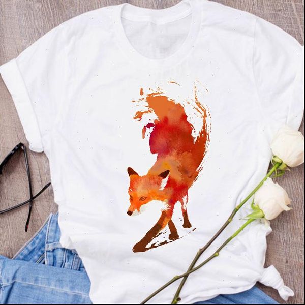 women graphic fox animal cartoon printing 90s cute short sleeve print clothes lady tees female t shirt womens t shirt, White
women graphic fox animal cartoon printing 90s cute short sleeve print clothes lady tees female t shirt womens t shirt, White