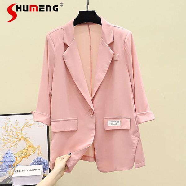 women's suits & blazers women pink chiffon suit collar thin small jacket 2021 summer loose sunscreen clothes air conditioning mid-lengt, White;black
women's suits & blazers women pink chiffon suit collar thin small jacket 2021 summer loose sunscreen clothes air conditioning mid-lengt, White;black