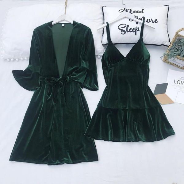 winter women pajamas set velvet robe gown set autumn lingerie 2 peices femme sleepwear pijamas underwear bathrobe, Black;red
winter women pajamas set velvet robe gown set autumn lingerie 2 peices femme sleepwear pijamas underwear bathrobe, Black;red