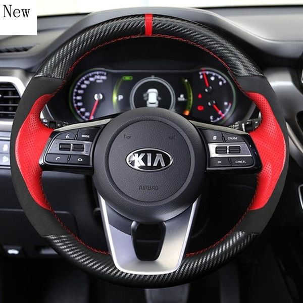 steering wheel covers for kia k2 forte k5 kx1 sportage r k4 kx7 hand-stitched leather suede carbon fibre car cover accessories
steering wheel covers for kia k2 forte k5 kx1 sportage r k4 kx7 hand-stitched leather suede carbon fibre car cover accessories