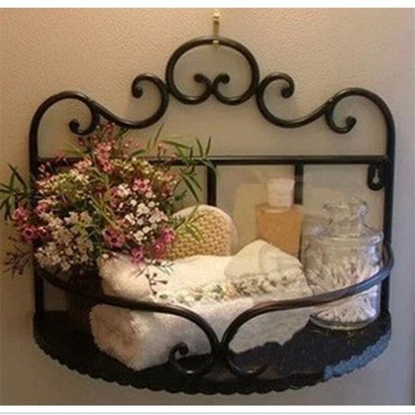 hooks & rails european style bathroom kitchen household items storage rack wrought iron wall shelf
hooks & rails european style bathroom kitchen household items storage rack wrought iron wall shelf