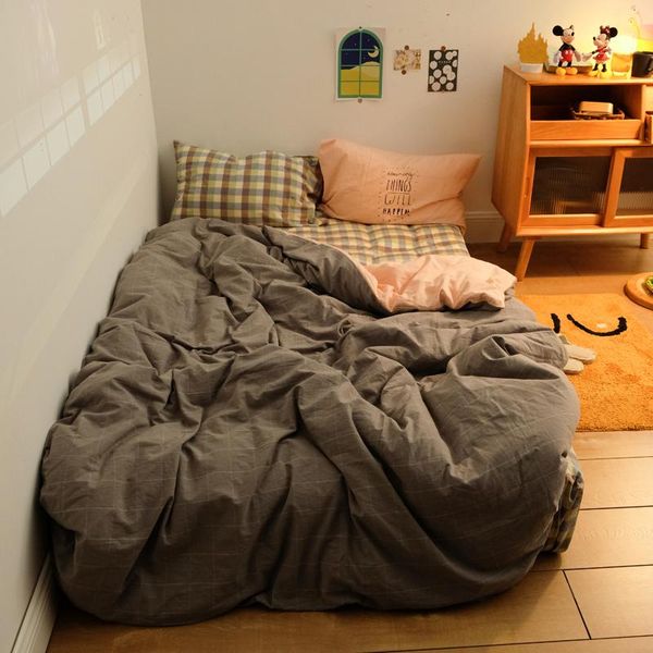 bedding sets 2021 ins style set grid bed linen cotton ab double side full size duvet cover
bedding sets 2021 ins style set grid bed linen cotton ab double side full size duvet cover