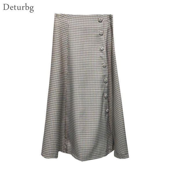 skirts women fashion swallow gird midi skirt ladies harajuku high waist twill buttoned splits plaid saias 2021 spring sk265, Black
skirts women fashion swallow gird midi skirt ladies harajuku high waist twill buttoned splits plaid saias 2021 spring sk265, Black