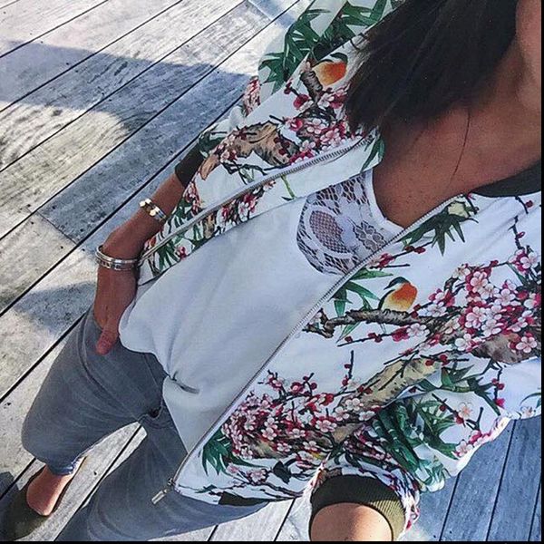 casual zip up floral print jacket long sleeve slim women wear jackets 2021 new spirng supplier women boho basic coats, Black;brown
casual zip up floral print jacket long sleeve slim women wear jackets 2021 new spirng supplier women boho basic coats, Black;brown