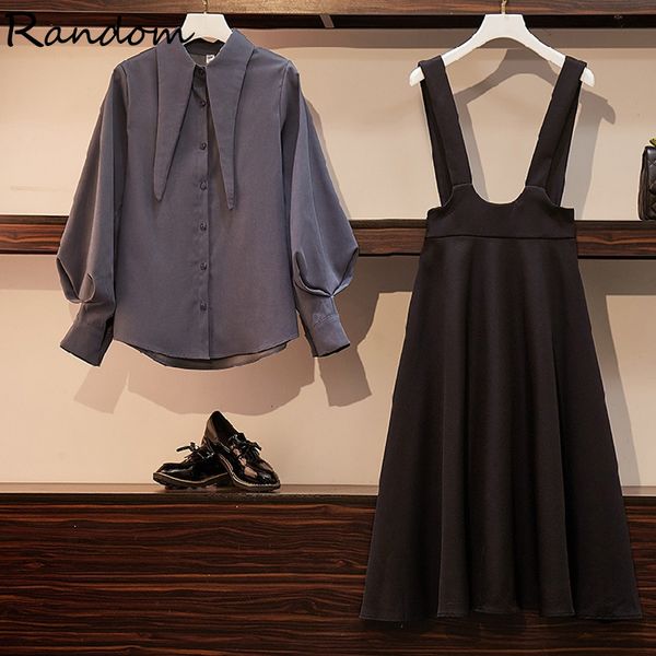 more female size autumn elegant winter dress women's suit shirt and girdle set of two 2021 pieces fashion big clothes 1n8h, Black
more female size autumn elegant winter dress women's suit shirt and girdle set of two 2021 pieces fashion big clothes 1n8h, Black