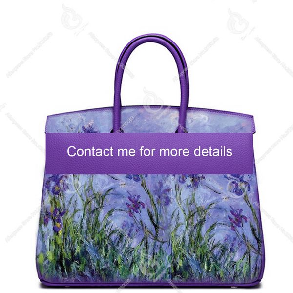 art handmake painted monet lilic irises genuine cowhide leather women handbag ladies crossbody messenger bags high quality, Black;red
art handmake painted monet lilic irises genuine cowhide leather women handbag ladies crossbody messenger bags high quality, Black;red