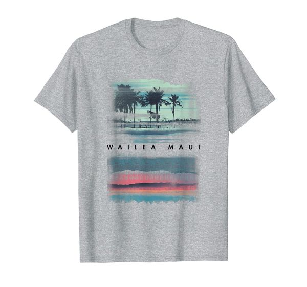 wailea maui shirt beach hawaii hawaiian vacation souvenir, White;black