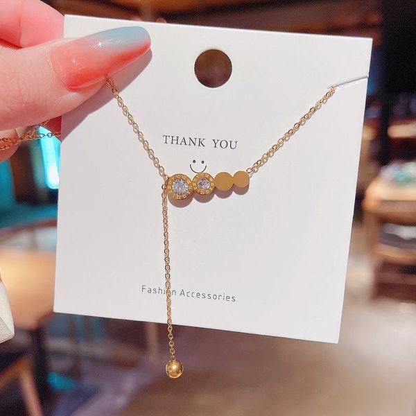 chains 2021 korean titanium steel necklace female personality digital circle pendant simple tassel clavicle chain, Silver
chains 2021 korean titanium steel necklace female personality digital circle pendant simple tassel clavicle chain, Silver