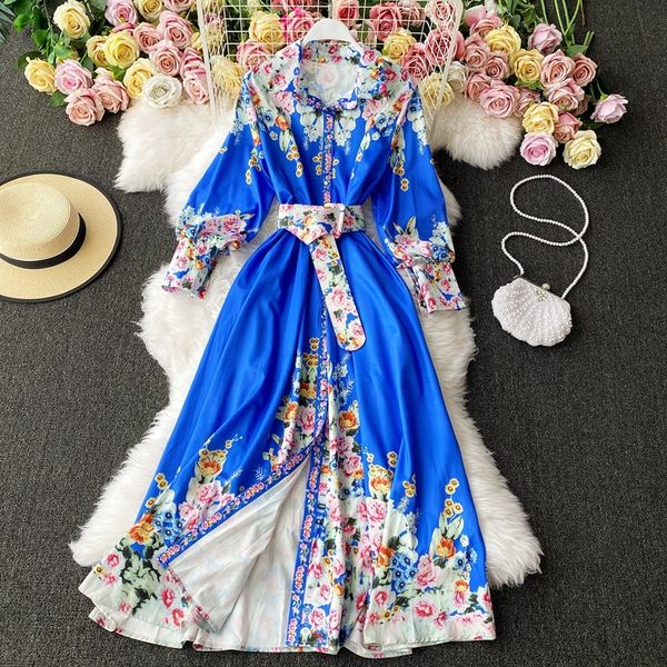 2021 women's printed party long autumn winter turn-down collar lantern sleeve floral single breasted vestidos fashion mra8, Black;gray
2021 women's printed party long autumn winter turn-down collar lantern sleeve floral single breasted vestidos fashion mra8, Black;gray