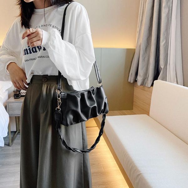 cross body female pleated crossbody shoulder bag casual woven strap solid 2021 fashion trend ladies handbag messenger satchel
cross body female pleated crossbody shoulder bag casual woven strap solid 2021 fashion trend ladies handbag messenger satchel